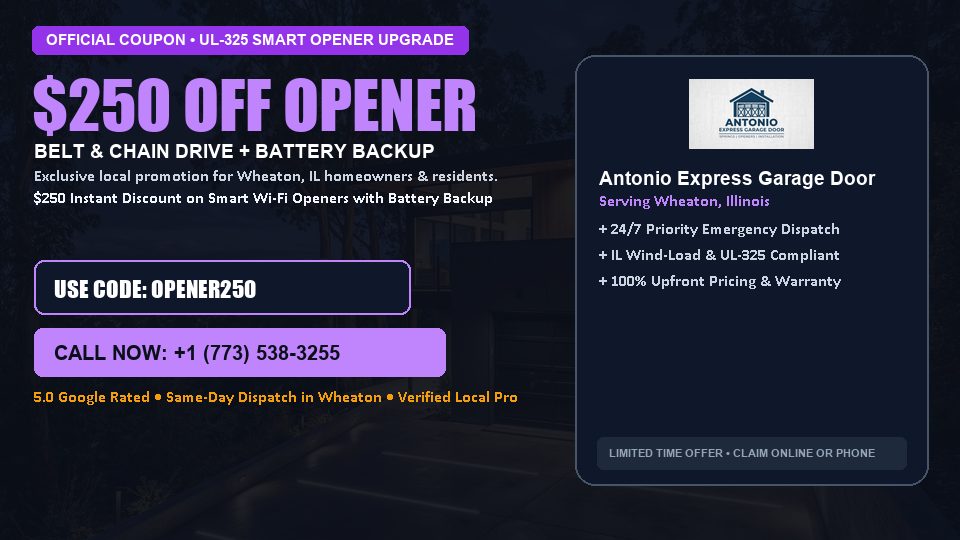 Antonio Express Garage Door $250 OFF Premium LiftMaster Opener Installation