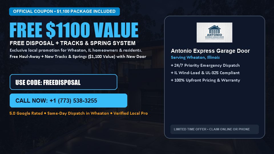 Antonio Express Garage Door FREE Haul-Away & Heavy-Duty Tracks with New Door