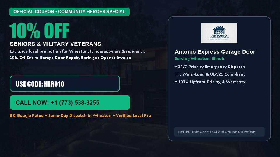 Antonio Express Garage Door 10% OFF Seniors & Military Veterans